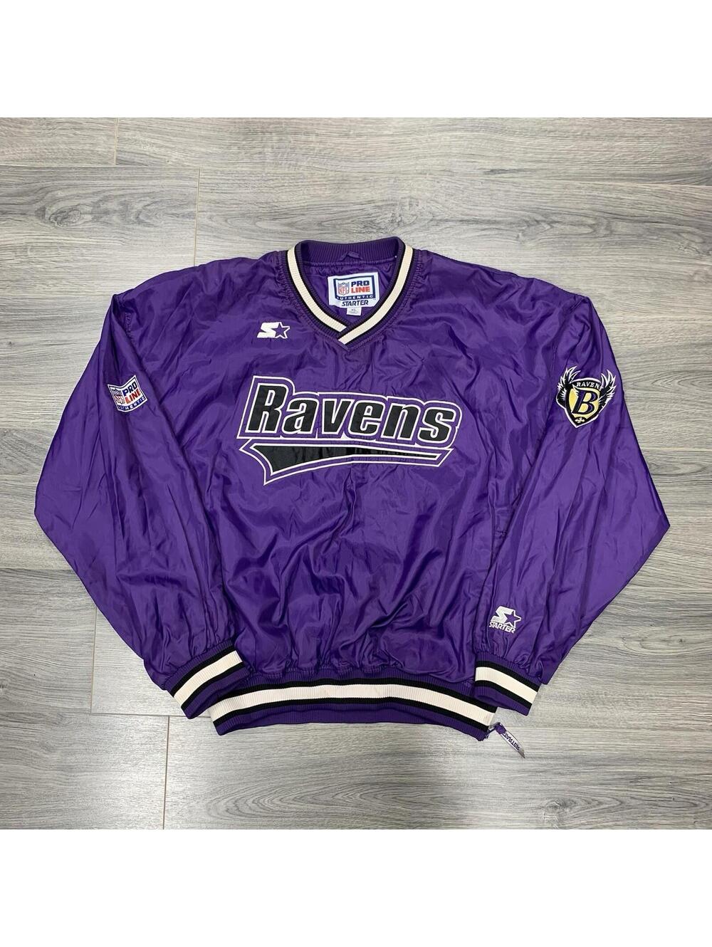 Vintage 90S Starter Baltimore Ravens Old Logo Windbreaker Jacket XL RARE MENS